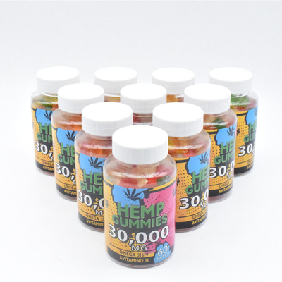 GMP 삼 CBD 고무 25 마그네슘은 병마다 노력 식품 등급 60 검미를 공개합니다