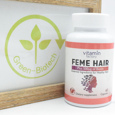 모발 성장을 위한 병 당 OEM ODM 여자 머리카락 비타민 HACCP 60 캡슐