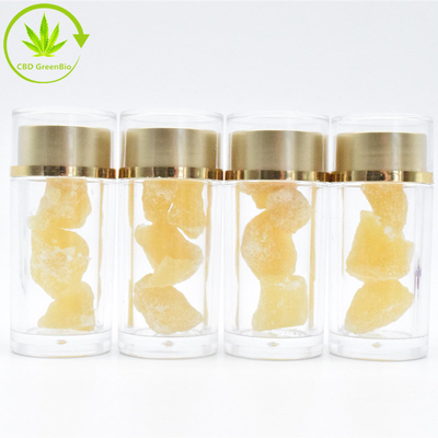 유리병 CBD 왁스는 유기적인 순수한 CBD 크럼블을 가볍게 두드려 부서집니다
