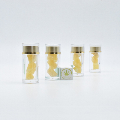 유리병 CBD 왁스는 유기적인 순수한 CBD 크럼블을 가볍게 두드려 부서집니다