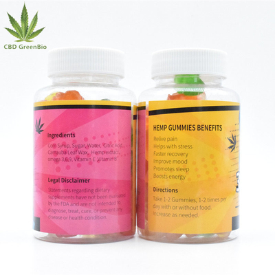 의료 서비스 전체 스펙트럼 CBD 끈적거리는 잘 씹히지 않는 향상시키는 분위기