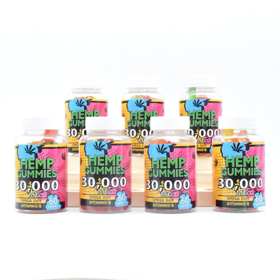 GMP 삼 CBD 고무 25 마그네슘은 병마다 노력 식품 등급 60 검미를 공개합니다