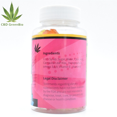 GMP 삼 CBD 고무 25 마그네슘은 병마다 노력 식품 등급 60 검미를 공개합니다